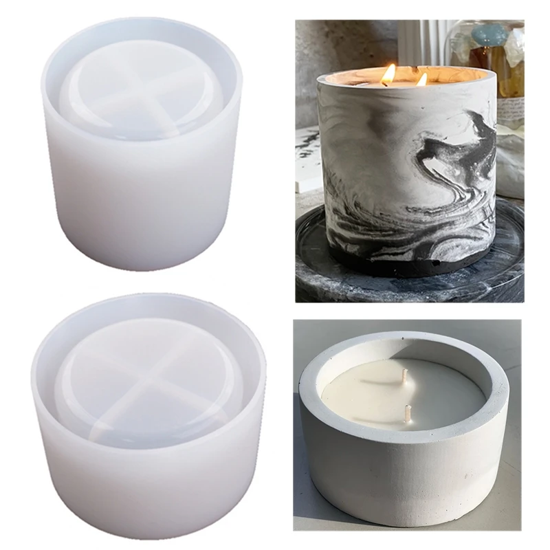 Candle Making Vessels - 3 rozmiary Okrągłe formy betonowe do